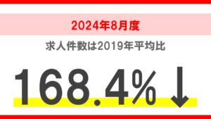 2024年8月度 正社員の求人件数・応募数推移レポート