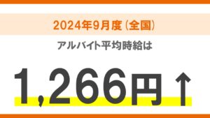 2024年9月度 アルバイト・パート平均時給レポート