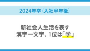 2024年卒 入社半年後調査